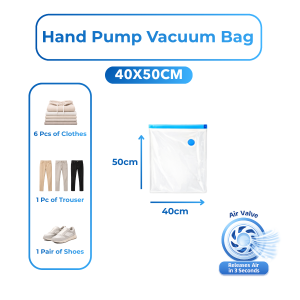 Reusable Vacuum Storage Bags for Space Saving & Compression – Includes Air Pump for Travel & Home Organization