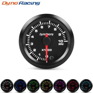 Dynoracing 2 "52มม. 7สีเครื่องวัดความเร็วในรถยนต์นำ0-10000เครื่องวัดรอบต่อนาทีด้วยสเต็ปเปอร์มอเตอร์ความเร็วสูงมิเตอร์รถยนต์มิเตอร์วัดรอบต่อนาที