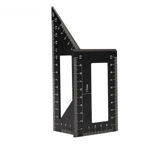 Multifunctional Angle Ruler 45 90 Degree Aluminum Alloy Accurate Woodworking Square Angle Ruler Marking Gauge Carpenter Tool 3D Multi Angle Measuring Ruler 45/90 Degree Plastic Carpentry Square Protractor Drawing Line Ruler Miter Triangle Layout Tool