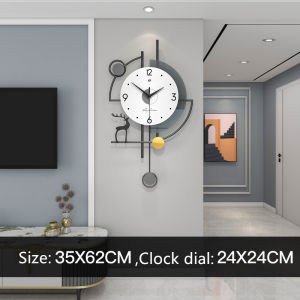Minimalist Nordic Series Art Deer Wall Clock Hot Sale Home Living Room Simple and Fashion Mute Creative Vintage Clock Decorations
