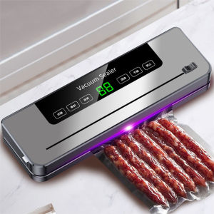 เครื่องซีลสูญญากาศมีที่ตัดถุงส่วนเกิน พร้อมหน้าจอสัมผัส การบรรจุอาหารแบบแห้ง/เปียก ใช้ซีลถุงสูญญากาศพลาสติก ถอดล้างทำความสะอาดได้ง่าย LXY