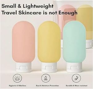 Lozzby 3pcs 60ML Cosmetics Travel Bottle Set Indoor Outdoor Use Leakproof
