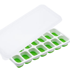 [SG Stock] Silicone Ice Cube Maker Tray with Lid 14-Hole BPA-Free Baby Food & Ice Mold Easy Release