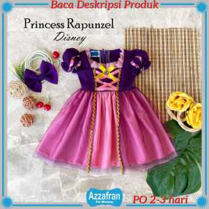 Kostum Princess Rapunzel | Dress Anak Perempuan dan Dewasa | Costume Cosplay Ulang Tahun Karnaval