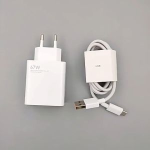 Original Xiaomi 67W Turbo Charger Fast Charging Adapter USB Type-C Cable Quick Charging For Mi 9 10 Pro11 Ultra Mix Fold Poco X3 GT X4 Pro 5G Redmi Note 9 10 11 Pro K30 30S K40 Pro K50 Black Shark 4