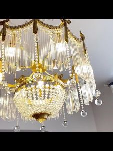 French Retro All Copper Crystal Lamp American European Luxury Atmospheric Villa Living Room Dining Room Bedroom Chandelier