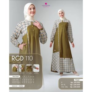 COD- Baju Gamis Wanita Katun Raunapride / DRESS RGD-110 / Fashion Muslim Kekinian