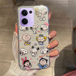 Case OPPO Reno13 F Reno13 Pro Reno13 5G New 2025 Emo Snoopy and Friends Pattern TPU Transparent Soft Phone Casing OPPO Reno13 Pro 5G Cover Case