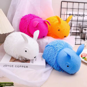 PUZHE Big Size Vent Squeezing Toys Long Haired Fluffy Cute Animal Squeezing Toy Funny Cat 3D Sensory Toy Children