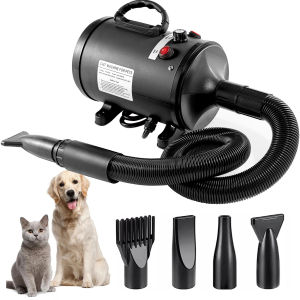 Lovinland Pet Hair Dryer Large Dog Hair Dryer High Power Low Noise Golden Retriever Teddy Dog Hair Dryer 4.3HP/3200W Dog Pet Grooming Hair Dryer Adjustable Airflow Speed and Temperature Professional High Speed