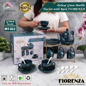 FIORENZA Tea set Teko Teh Set White Marble MP-822