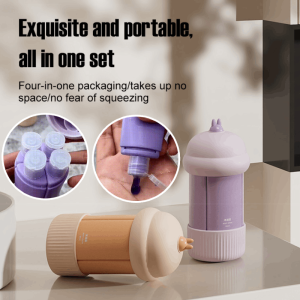 4-In-1 Portable Travel Bottle Empty Container Set Leak Proof Waterproof Refillable Liquid Cosmetic Dispenser Storage