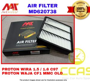 MEAUSU AIR FILTER PROTON WIRA 1.5 / 1.6 C97 PROTON WAJA CF1 MMC OLD ( MSAF-620738 / MD620738)