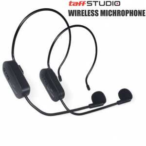 COD TaffSTUDIO Mik Microphone Wireless Jarak Jauh Clip OnType C / Mic Bando Imam Masjid Terbaik 2.4G Headset 2 PCS with Receiver - SI02