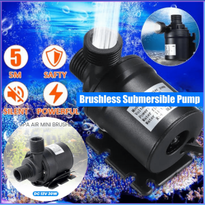 PENGIRIMAN CEPAT Taffware Pompa Air Mini Brushless Aquarium DC 12V 30W ZYW890 / pompa air aquarium full set murah mini akuarium kecil otomatis / pompa air celup kolam ikan aquarium 12 volt dc 8 meter mini