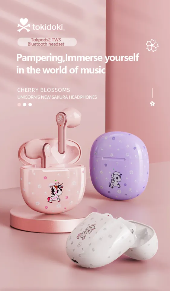 Tokidoki TD07 TWS Bluetooth Earphones Wireless Earphone With Mic  Noise Reduction HIFI Sound Music Game Noise reduction unicorn limited  edition