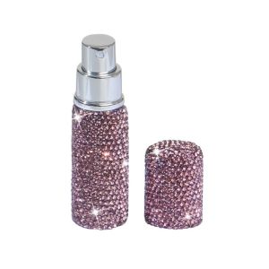 NEXTYOO Portable Perfume Bottle Full Rhinestone 10ml Storage Container  Glass Refillable Bottles Makeup Tool