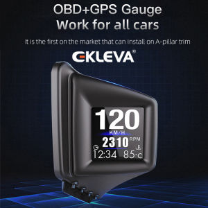 EKLEVA OBD GPS Dual System Head-up Display Display Car Digital Hud GPS Speedometer 2 Inches LCD Overspeed Alarm Car Speed Projector