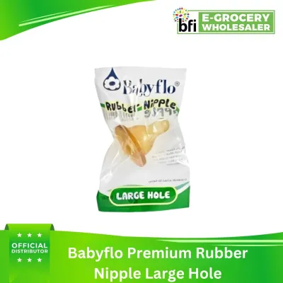 BFI Babyflo Premium Rubber Nipple (Large Hole)