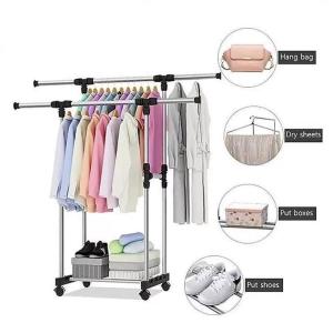 DOUBLE STAND CLOTH HANGER / RAK GANTUNG BAJU / RAK JEMURAN