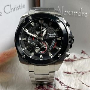 (BISA COD) Jam Tangan Pria Alexandre Christie AC 6619 AC6619 Original Garansi Resmi 1 Tahun - Stainless Steel
