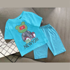 Bộ ngố bé gái cho bé 17- 45 kg HEBI KIDS thun cotton mát mịn bé từ 2 đến 15 tuổi