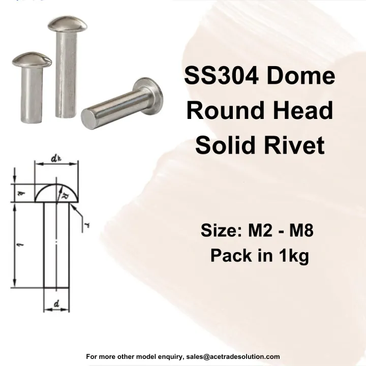 Stainless%20Steel%20304%20Dome%20Round%20Head%20Solid%20Rivet%20-%20Image%202