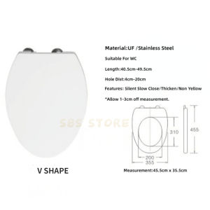 🌟SG STOCK🌟UF resin toilet seat cover Toilet seat cover slow off Silent slow off for two seconds quick release