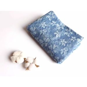 Stretch Denim Fabric Washed Jacquard Fabric Pants Dress Handmade DIY Sewing Fabric TJ22456