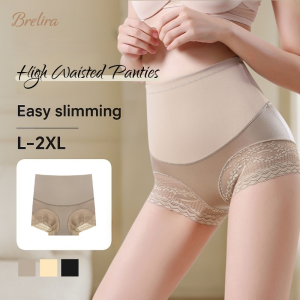 『Brelira』Women High Waist Shapewear Tummy Control Body Shaping Underwear Butt Lift Seamless Lace Breathable Panties