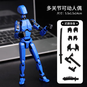 Bercahaya Set Penuh Dummy 13 Action Figure/Lucky 13 Articulated action figure 3D Puzzle DIY Mainan dygo filament