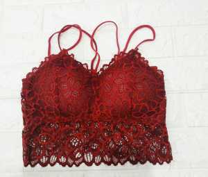 Femme Ols Bra Kemben Tali Brokat Knit Rajut Berpori Sport Fashion Busa