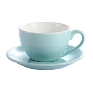 Leeseph Fashion Ceramic Coffee Cup with Saucer Set European Modern Espresso Set for Latte Mocha Cappuccino Barista Art