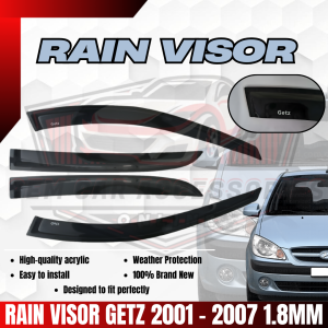 GCAO RAIN VISOR GETZ 2001-2007 BLACK 1.8MM (11694)