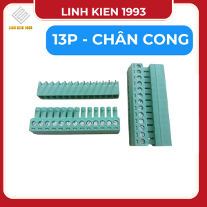 [ SET 2 CAI ] Cầu đấu điện 15EDG 3.81 13 chân cong – Khối terminal block PCB