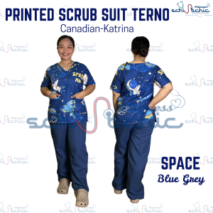 PSC Printed Scrub Suit Top Only for Men & Women/ Canadian Cotton/Medical nurse vet yaya uniform