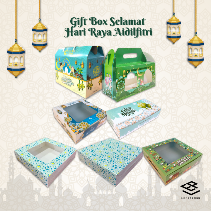 Hari Raya Gift Box /Hari Raya Window Kuih Lapis Box / Cake Box / Hari ...