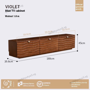 [CozyNest ]Wave TV Cabinet Door TV Console Solid Wood Simple Retractable TV Cabinet Console Modern Simple Household Cabinet Storage