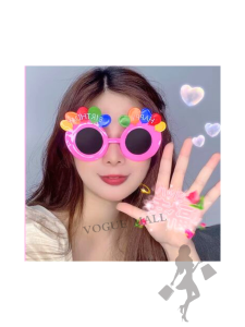 💕Malaysia Ready Stock💕小红书网红搞怪生日派对生日眼镜拍照道具Happy Birthday Sunglasses Selfie Party Celebration Decorations Birthday Tools