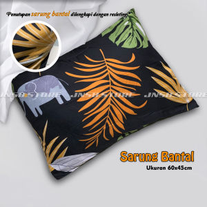 Sarung Bantal Resleting Motif Karakter Kartun Warna Pekat Katun Polymicro