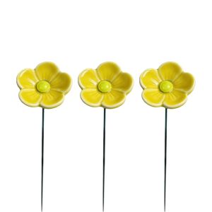 LZHDP 3pcs Đầy màu sắc Máy cấp nước Bee Butterfly Trang trí sân vườn Gốm sứ Hoa nhân tạo Sáng tạo Tự làm Cốc uống nước cho côn trùng Trang trí nhà cửa
