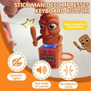 Stickman Vocalized Decompression Buttons Full Set of Advanced AI Buttons Creative Toys Keychain Desktop Ornament