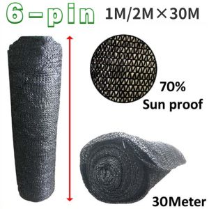 【READY STOCK】2x30M Black Sun Shade Net Garden UV Protection SunProof Netting Jaring Fence Net 遮陽網