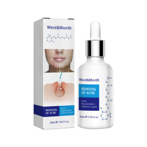 West Month Acne Treatment Essence Acne Remover Tools Acne Remover Pimple Acne Scar Removal Liquid Pimple Remover Skin Care Acne Scarring Scarring Acne Spots Scarring Moisturizes Acne Spots Facial Skin Care Whitening Moisturizing Face Care（30ml）