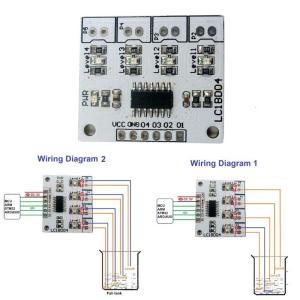 Mô-đun cảm biến đo mức chất lỏng chính xác và đáng tin cậy với 4 đầu nối pin Màn hình đèn LED kỹ thuật số cho tháp nước bể cá