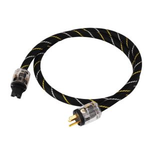 YYAUDIO Hi-End Copper AC Power Cable Hifi Audio US/EU Power Cord Pure Copper Power Cable with P-029/P-029E Power Plug Connector