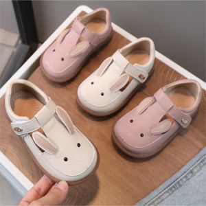 Baby Cartoon Little Rabbit Princess Shoes 2026 Spring Autumn New Childrens Fashion Soft Sole Wide Head Single Leather Shoes2026