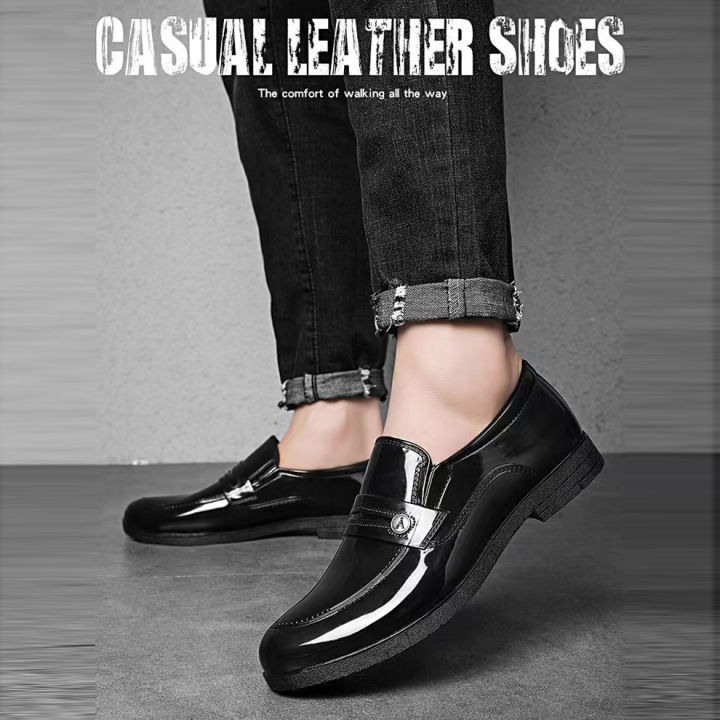 Comfy black sales leather shoes