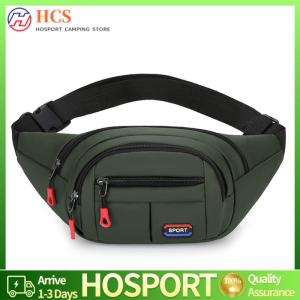 【HCS】Men Women Sling Bag with 4-Zipper Pockets Waist Bag with Adjustable Strap Fashion Waist Pack for Travel Hiking Running