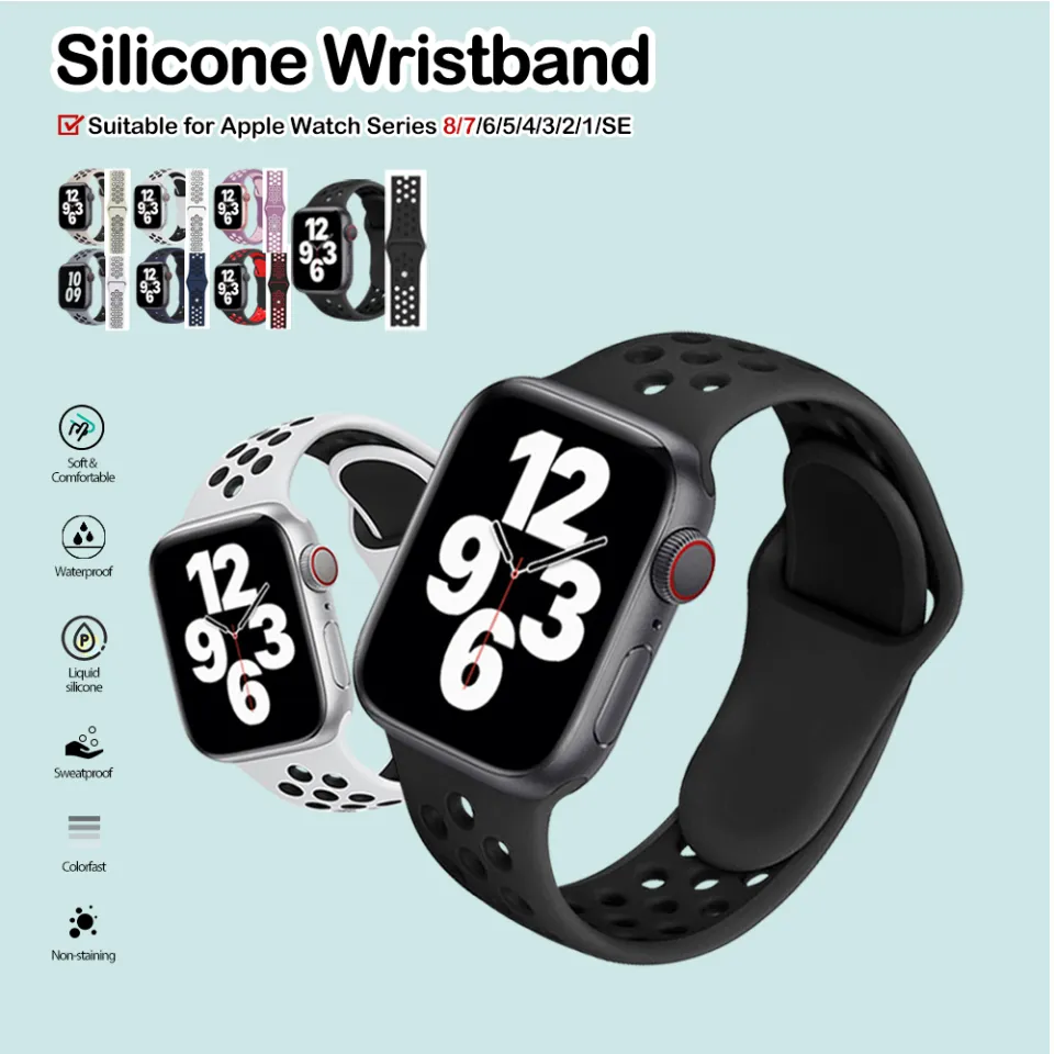 For Apple Watch Band Soft Silicone Strap 49 mm 45mm 42mm 41mm 44mm